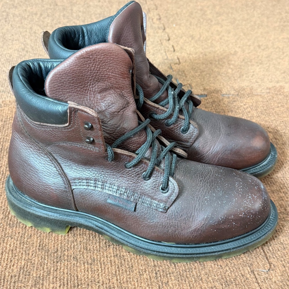 Red Wing 606 Mens‎ Brown Leather Soft Toe Work Boots Made in USA EH Size 11.5 C